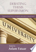 Debating Thesis Supervision
